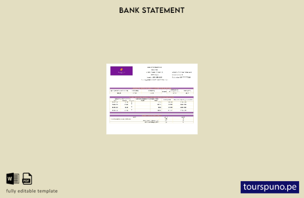 listo para imprimir plantilla de word   extracto bancario de Nigeria Polaris